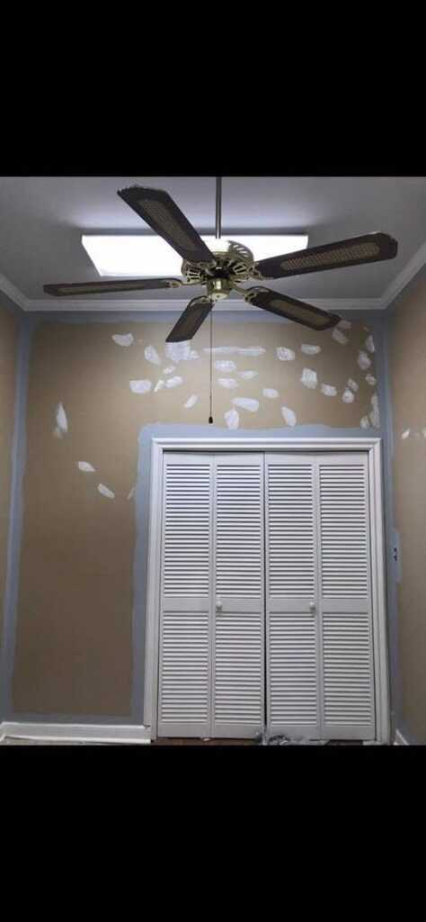 Accent wall before painting